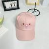 Cartoon Pig Embroidered Cotton Baseball Caps Adjustable Fit Breathable Caps with Sweatband For Men Women Teens