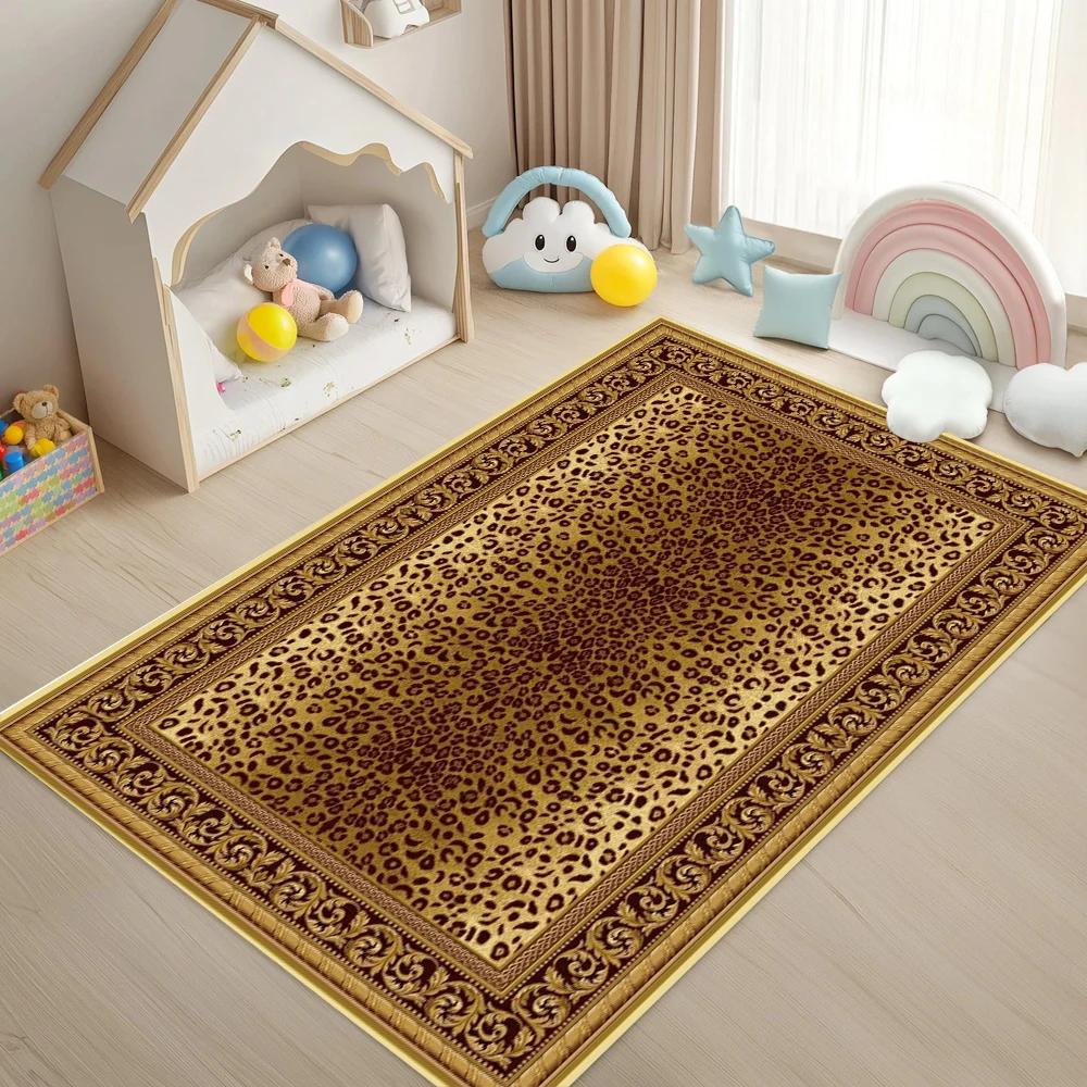 Animal Print Leopard Tiger Pattern Rug Wild Fashion Luxury Style Large Area Carpet for Living Room Bedroom Decor