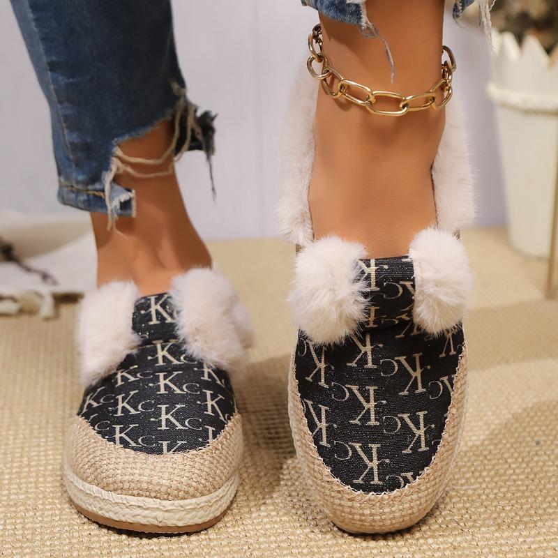 Fashion Winter Velvet and Thickened Cotton Shoes Middle-aged and Elderly New Cloth Shoes Women's Flat-soled Non-slip Warm Shoes