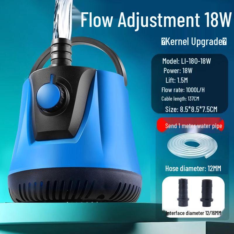 Pompă submersibilă de acvariu cu zgomot redus, cu aspirație inferioară și filtru