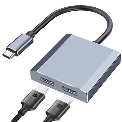 USB To Dual DisplayPort Conversion Adapter USB C To Displayport Dual Monitor DisplayPort Splitter 3 Screen Adapter Supports Mode Connects 2 Monitors