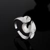 Women's Personalized Pleated Wave Thumb Ring - Niche Design Openwork Index Finger Fashion