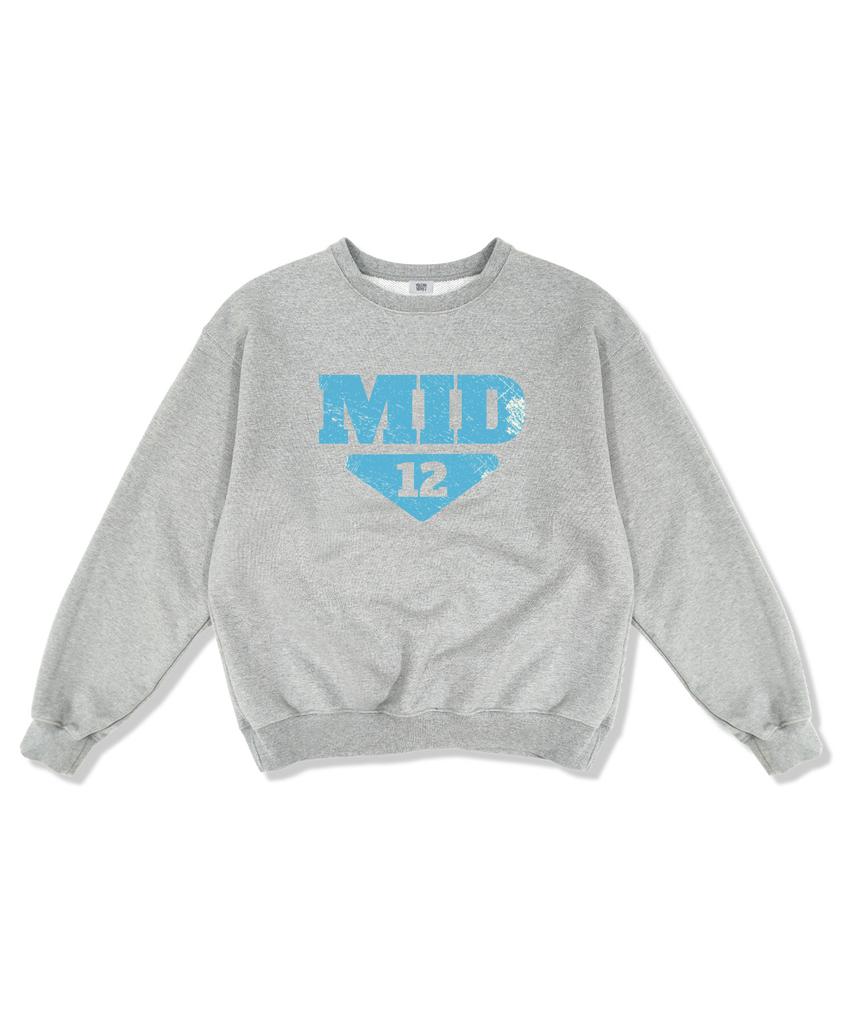 MIDNIGHT12AM [Fleece Line Option] Pastel Oversized Premium Double-Sided Sweatshirt 4 Colors (Type B)