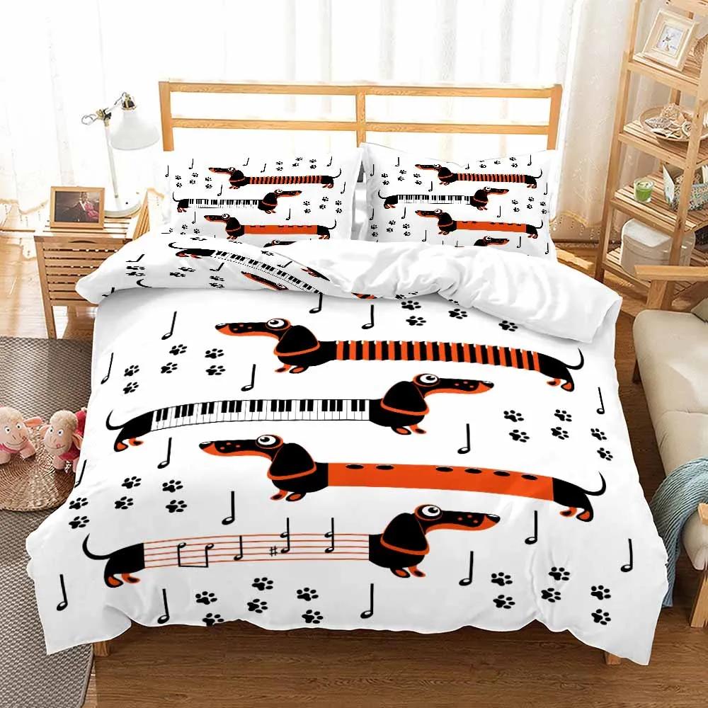 

Eye Dog Beding Sets for Child Adult People Printed Dachshund Bed Cover Set Ful Sized Dimensions Hot Quilt Case 2/3pcs /set Bedclothes Animal 100*200cm Single