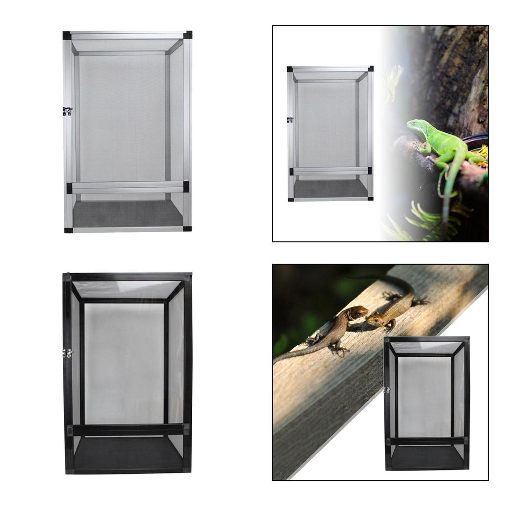 Reptile Terrarium Pet Enclosure Multifunctional Sturdy Reptile Tank Interaction