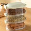 5-Tier Sealed Spice Clear Divided Airtight Seasoning Storage Boxes Organizer Stackable Pantry with Compartments