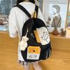 Cute Cat Print Backpack for Girls Large Capacity Student School Bag Leisure Travel Multi Functional Backpack Portable Boy Schoolbag