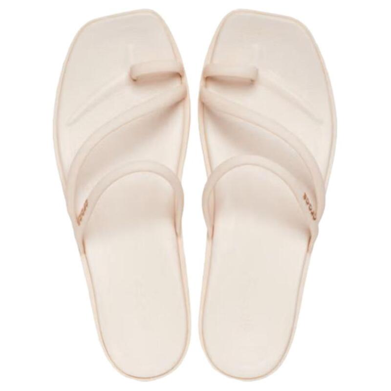 Crocs Miami Toe Loop Lightweight Vintage Anti-Abrasion Slippers Women's Beige