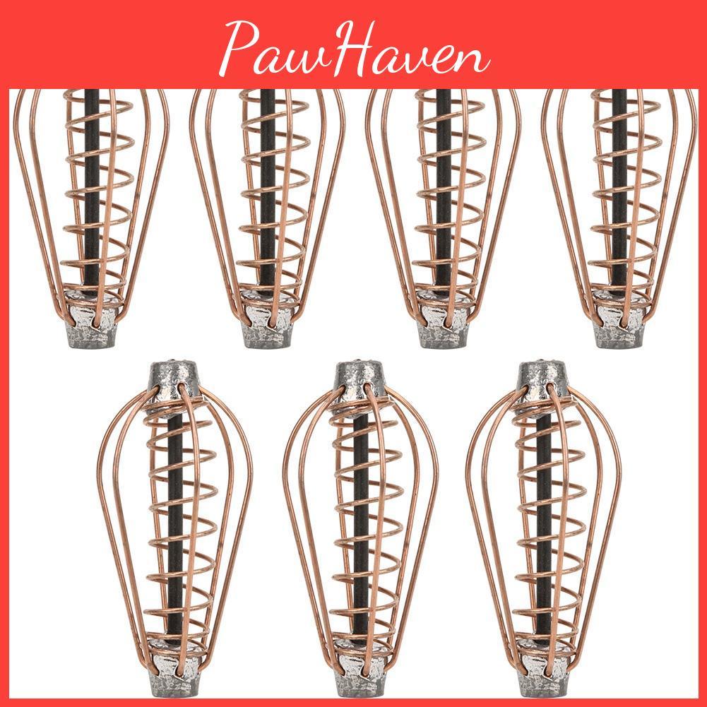 Feeder Metal Lure Fishing Portable Bait Cage Tackle Accessories With Weightcopper Colour 25g6pcs