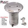 38mm/50mm Deck Filler Marine Hardware 316 Stainless Steel Water Waste Diesel Gas Fuel Key Cap Deck Filler Boat Accessory