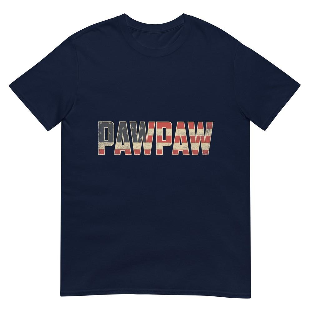 Pawpaw Bold Patriotic American Flag Fathers Day Pawpaw Tshirt S