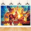 Shiny Hero Glitter Backdrop Super Hero Sparkle Theme Boys Birthday Party Decor Baby Shower Photo Banner Photography Props
