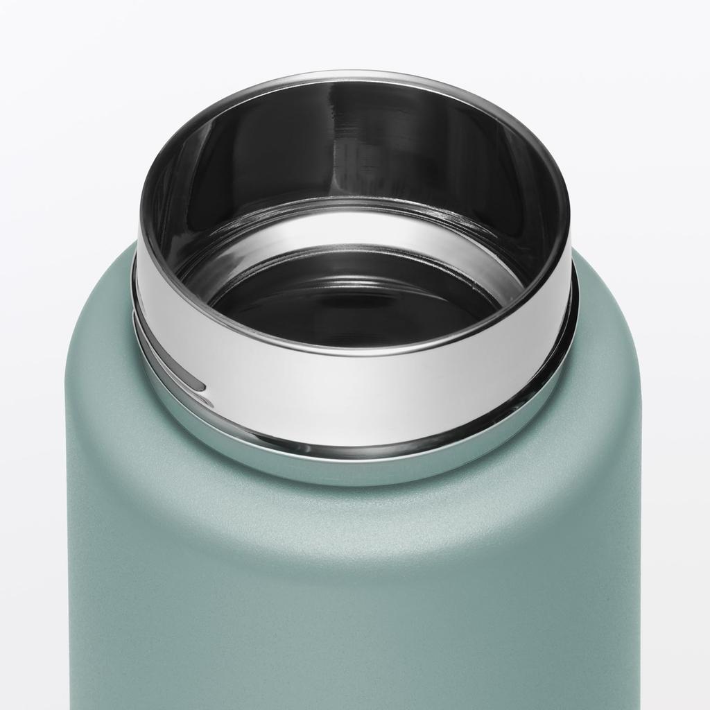 MUJI Vacuum Insulated Handle Smoky 23112666 Bottle, Type, 750mL, Green,