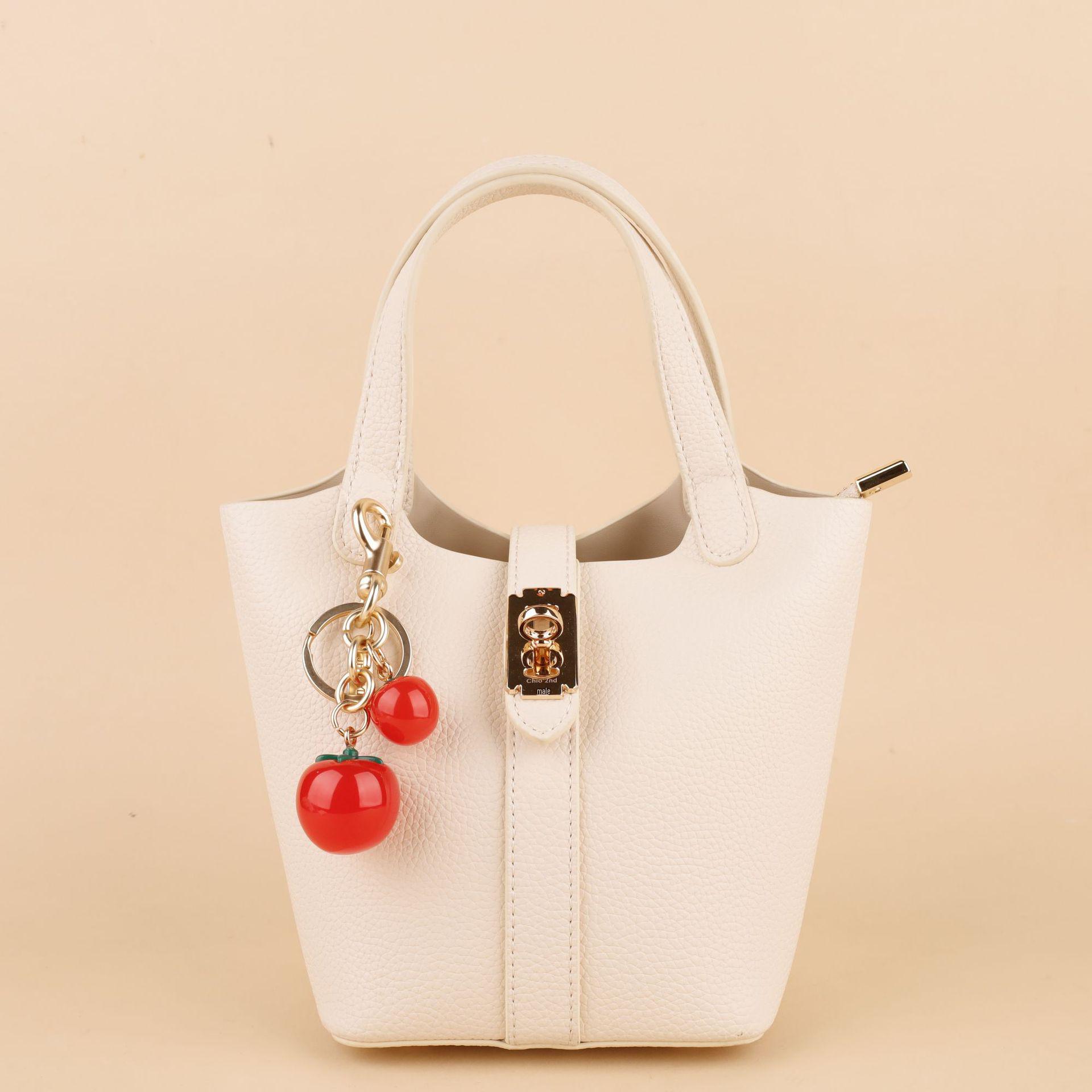 

Paula Fruit Flower Bag Charm: Tulip Keychain Pendant with Logo Option