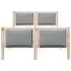 Bed Frame with Headboard Light Grey 120 x 190 cm Fabric