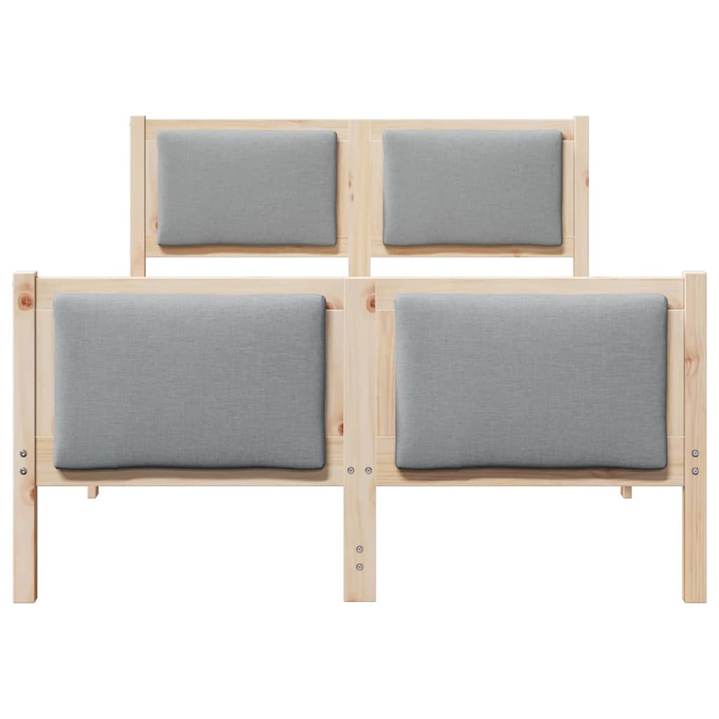 Bed Frame with Headboard Light Grey 120 x 190 cm Fabric