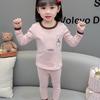 Girls' Fleece-Lined Cotton Pajama Set for Autumn/Winter - Warm Infant and Baby Homewear