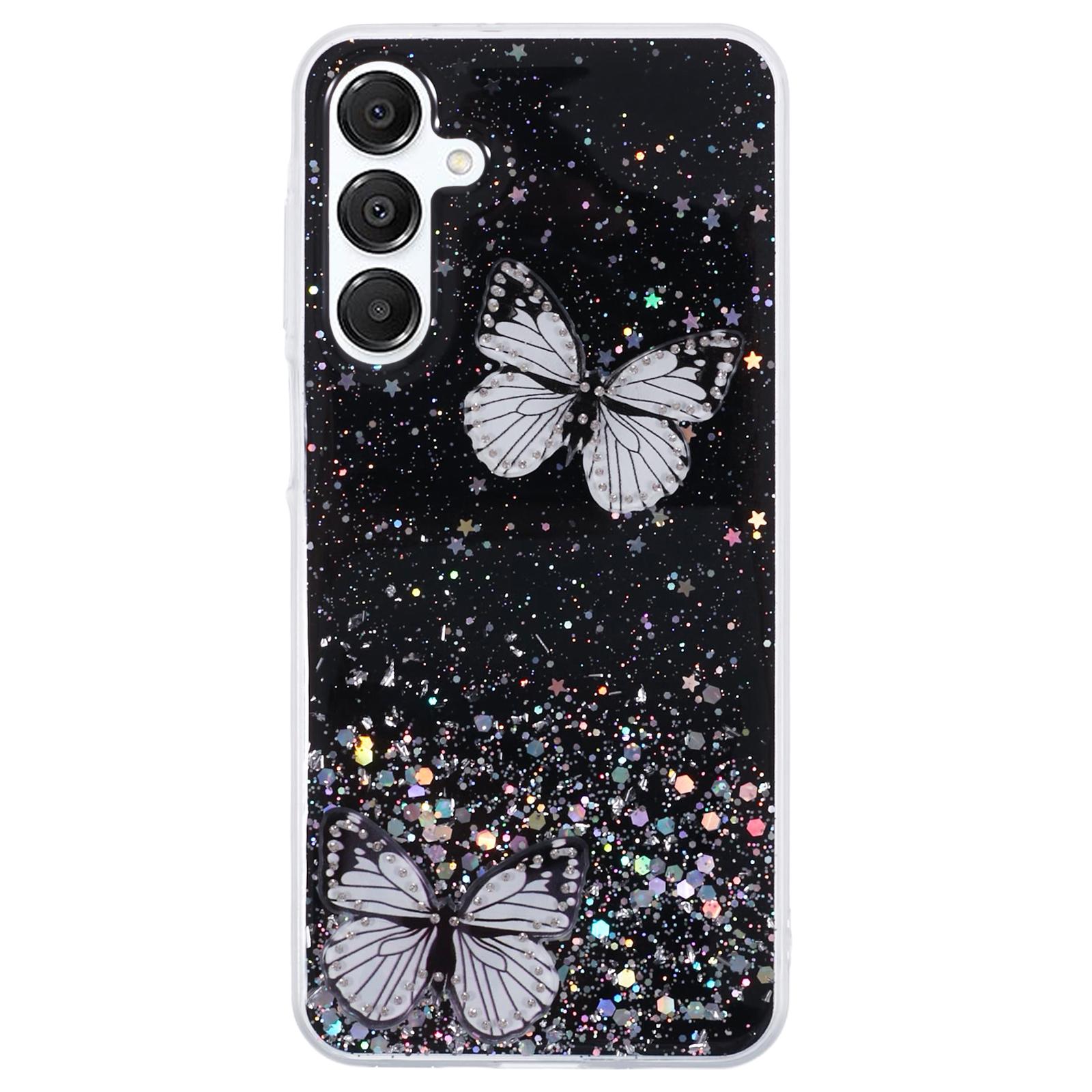 

For Samsung Galaxy A26 5G Case Epoxy PVC Butterfly TPU Aesthetics Phone Cover Black