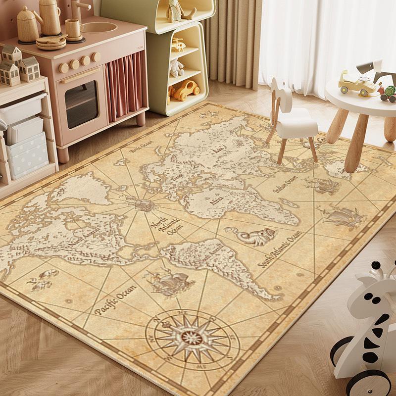 Baby Climbing Mat Household Full Of Dirt-Resistant Washable Crystal Velvet Carpet Kindergarten Children'S Early Education Game Carpet