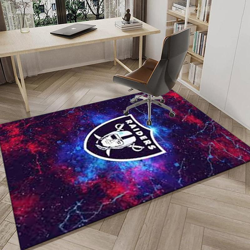 Raiders Football Legacy Printed Area Rug for Office, Chair Rug, Decorative Carpet Floor Mat, Large Size Fan gifts Christmas gifts