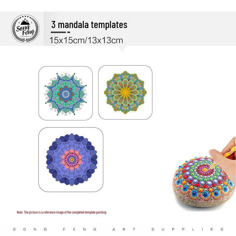 16-teiliges grenzüberschreitendes Mandala Punktier- & Malwerkzeug-Set