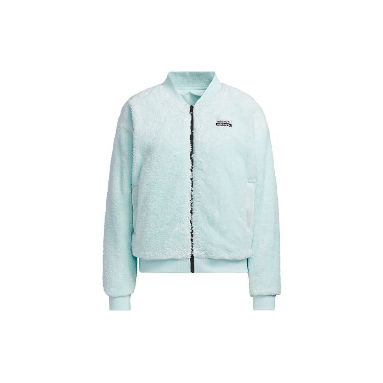 Adidas Originals Reversible Sherpa Warm Sports Bomber Jacket Women Jackets Ice-Mint-Green GU5799
