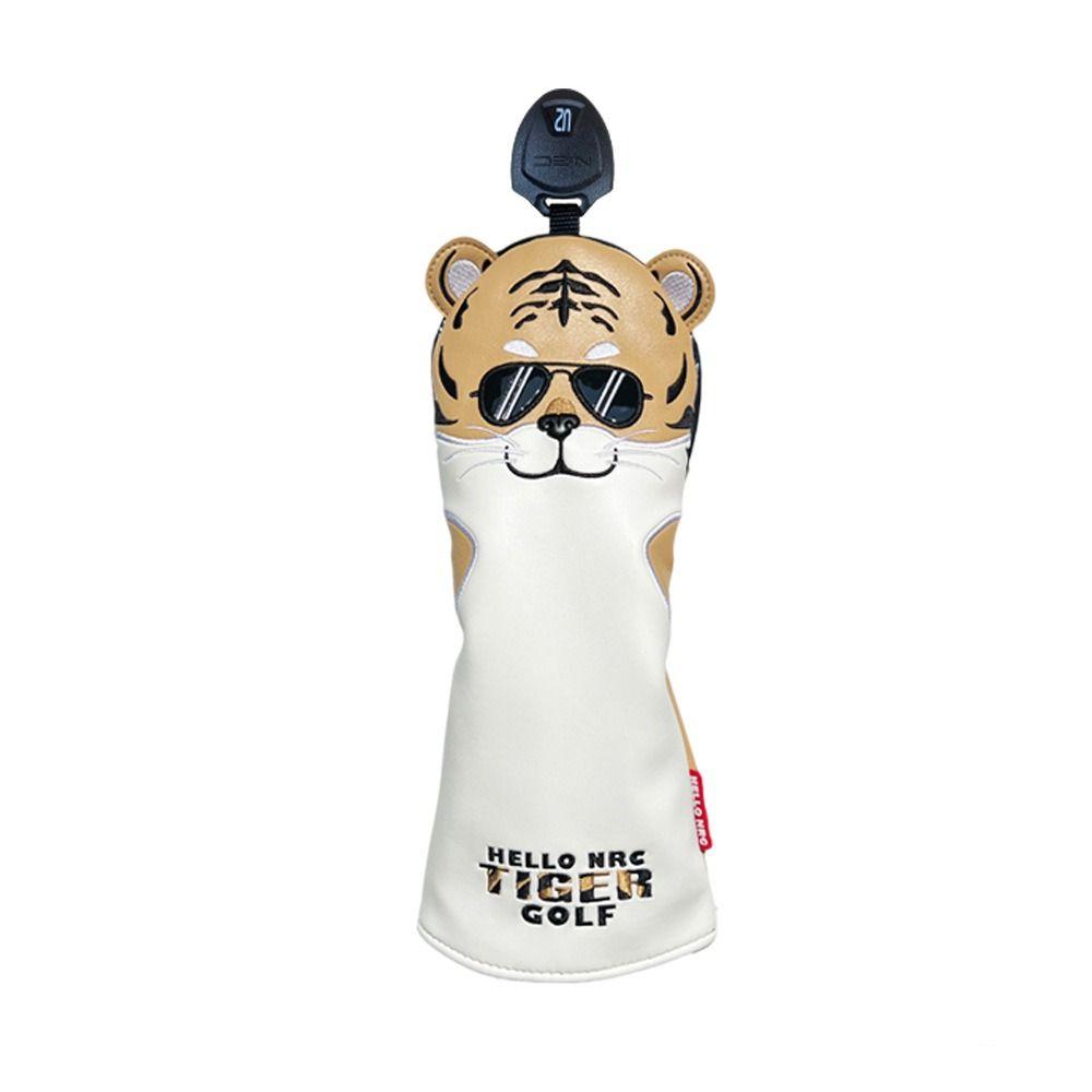 

Чехол для гольфа из искусственной кожи Тигр Мультяшный чехол для гольф-головки Чехлы для гольф-клубов Мужские Brown for Hybrid