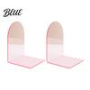 Acrylic Bookends for Shelves 1 Pair Bookends Clear Book Ends Holders Shelves Decorative Arch Home Library Storage Supplies Stopper Bookshelf