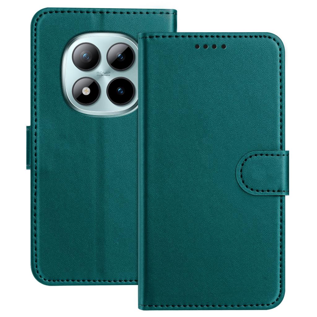For Xiaomi Redmi Note 15 Pro+ 5G Leather Case Wallet Stand Solid Color Anti Drop Phone Cover