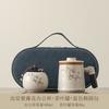 New Chinese Ru Kiln Personal Special Tea Cup Explosive Tea Separation Office Cup with Lid Retro Wooden Handle Tea Cup