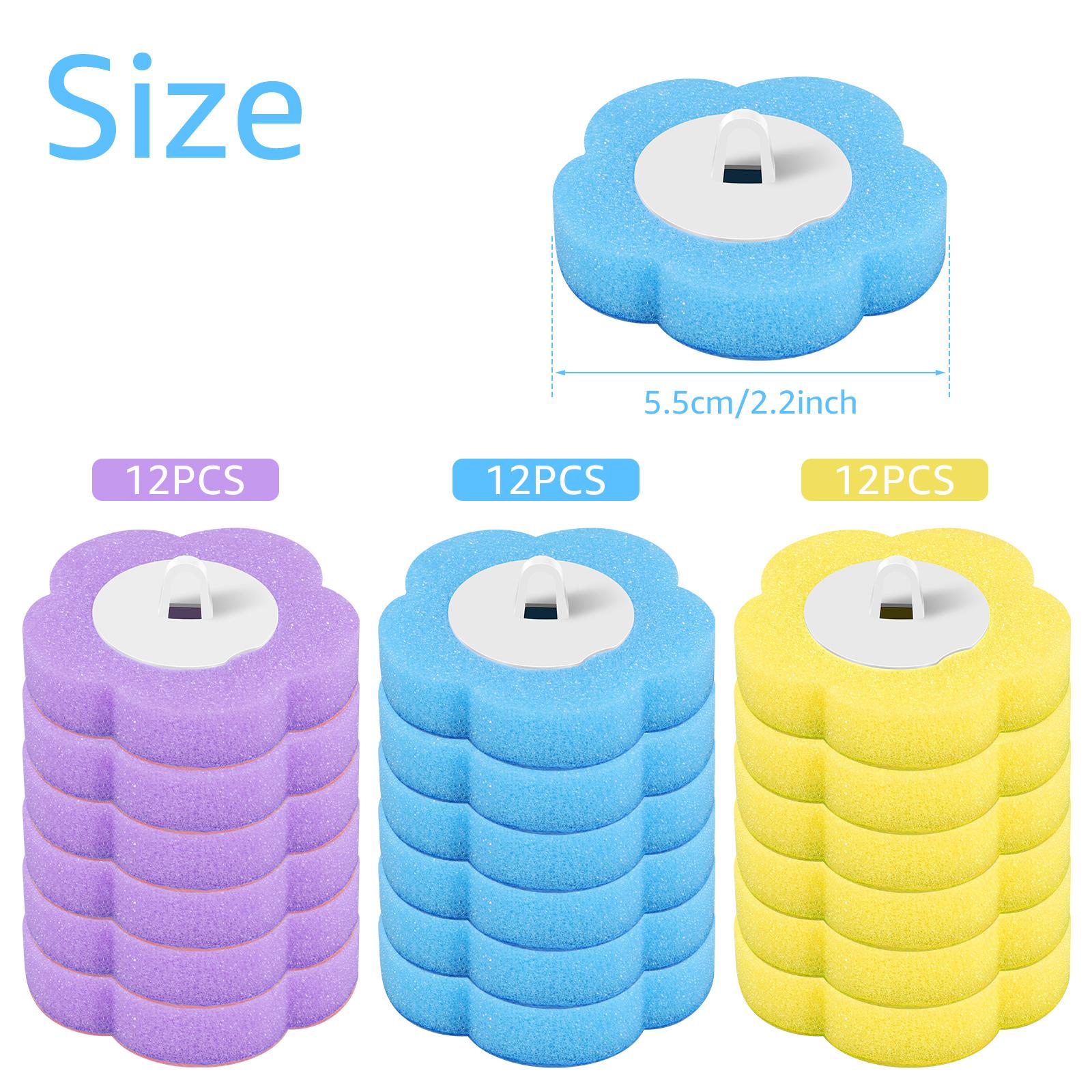 Disposable Toilet Brush with 24/36 Refills Wall Mounted Space Saving Toilet Wand for Bathroom Cleaning Replaceable Brush Head