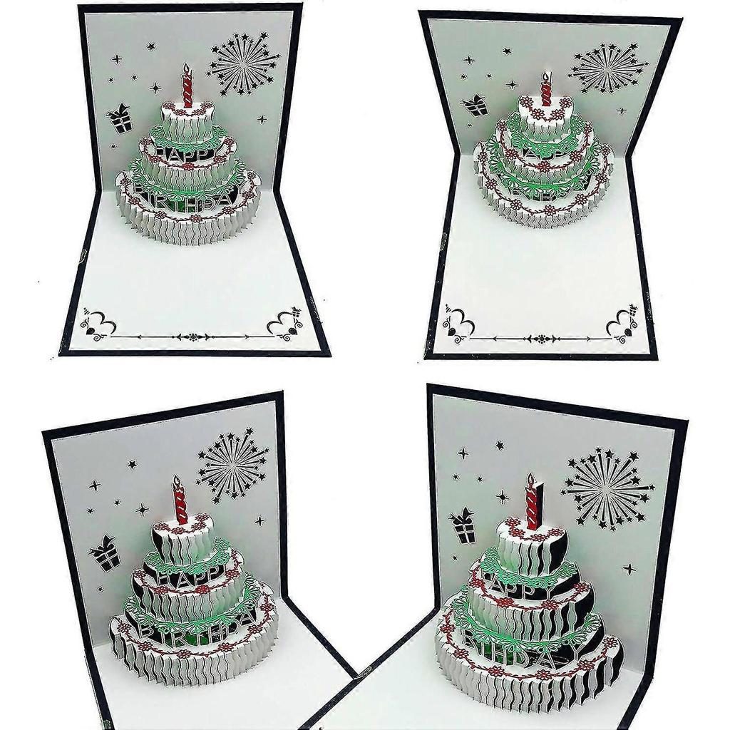 3d Pop Up Birthday Cards,warming Led Light Birthday Cake Music Happy Birthday Card