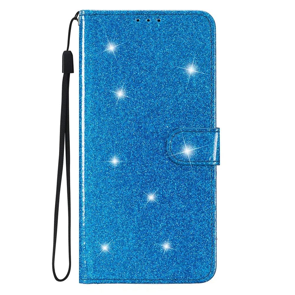 Bling Flash Leather Protect Case For Moto G04 G05 G13 G14 G15 G22 G23 G24 G31 G35 G41 G52 G53 G62 G73 G75 G84 G85 Wallet Cover