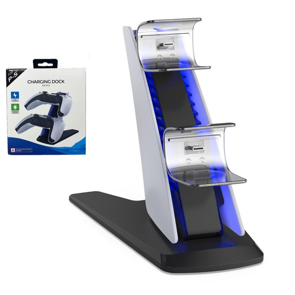 Type-C Wireless Joystick Charging Base Dual Controller Stand for Sony Playstation 5