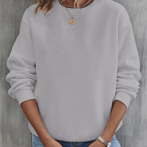 2023 Autumn/Winter Velvet Round Neck Sweatshirt - Casual Loose Women's Top