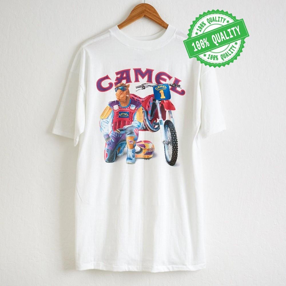 

Vintage 1993 Camel Super cross Short Sleeve Cotton T-Shirt All Size S-5XL Unisex T-Shirt XXL