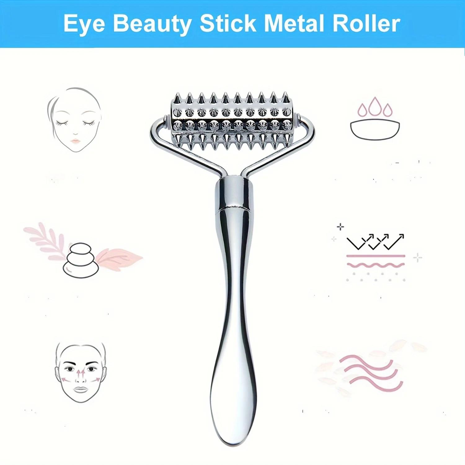 1pc Micro Needle Facial Massage Stick Stainless Steel Face Massage Roller Gua Sha Tool Face Full Body Beauty SPA Skin Care Tools