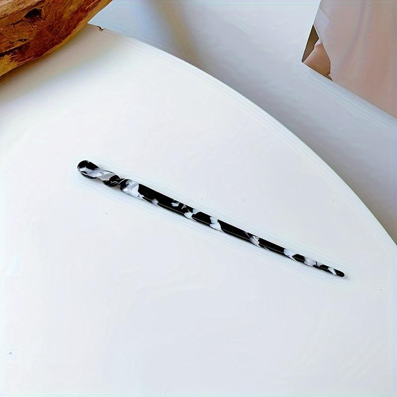 

Korean Style Minimalist Versatile Daily Use Tortoise Shell Ink Art Flower Hairpin Hair Accessory