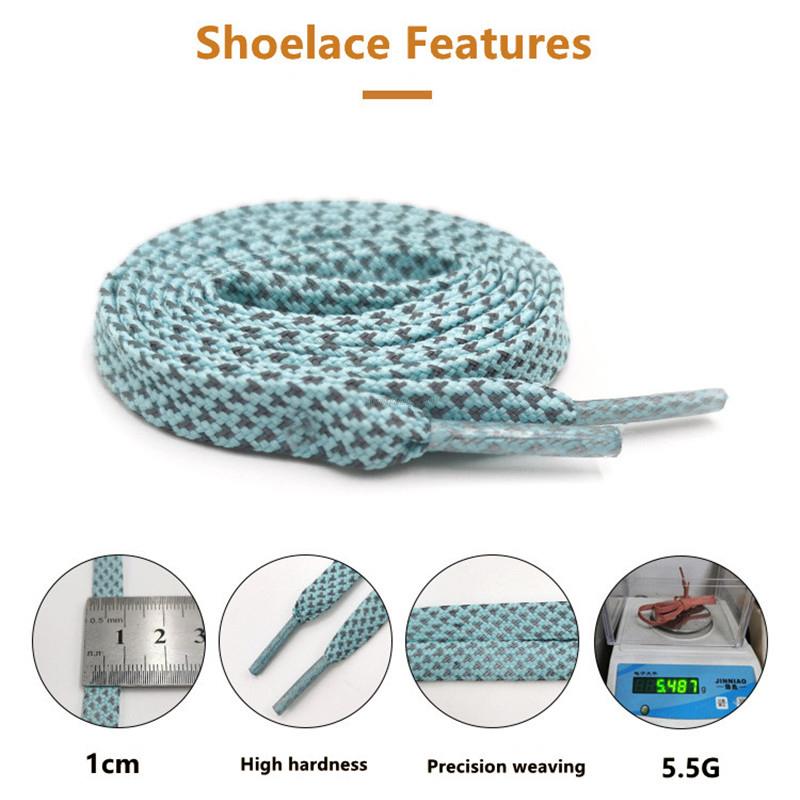 1 para odblaskowych sznurowadeł płaskie sznurowadła do sneakersów kolorowe odblaskowe sznurowadła świetlne sznurowadła 100/120/140/160CM sznurki