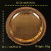 European Fruit Tray, Alloy Household Metal Round Shape High-Grade Relief Plate,Gold Snack Plate Home Table Decoration