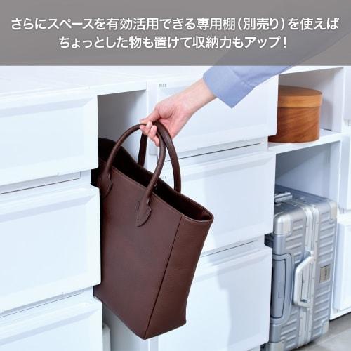 [.co.jp Exclusive] Tenma Fits Case Advance Storage Box, 45cm Wide x 55cm Deep x 20cm High, Closet Storage Case, Sagging-Resistant Clothing Case, Made