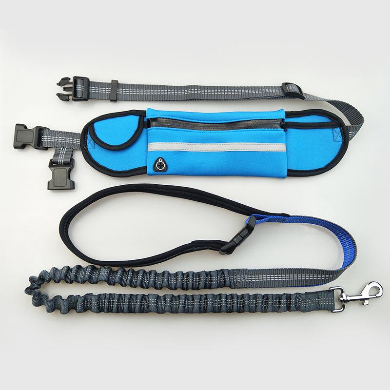 Pet Running Leash with Portable Waist Bag - Full-Function Dog Leash