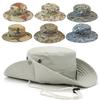 Camouflage Boonie Hut Taktische Fischerhüte Panama Sommerkappe Jagd Wandern Outdoor Camo Sonnenschirme Herren