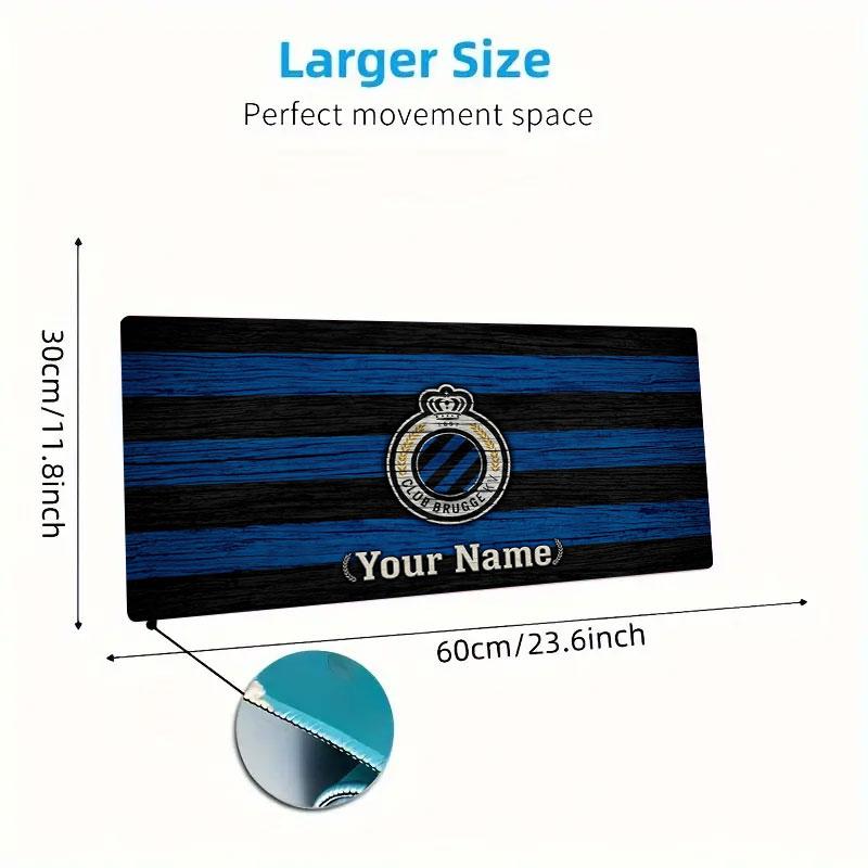 Club Brugge KV Custom Name Large Size Mouse Pad Large Gaming Table Cushion Non-slip Laptop Tablet Big Mousepad XXL Mat Mini PC Playmat With Lock Edge