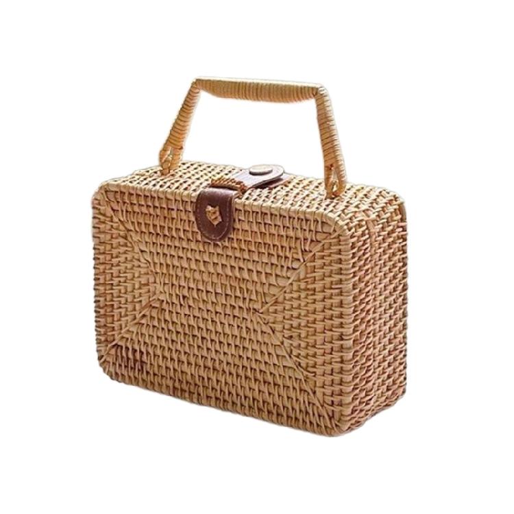 Handwoven Shoulder Bag Crossbody Bags Rattan Bag for Women Girl Vintage Handbag