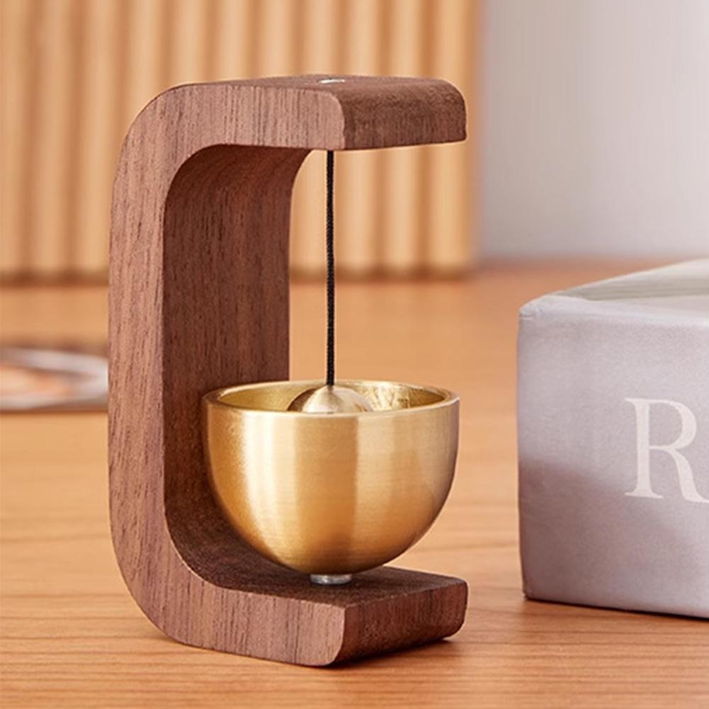 Magnetic Wooden Wind Chimes Hanging Japanese Style Doorbells Wind Loud Door Bell for Refrigerator Door Restaurant Home Decor