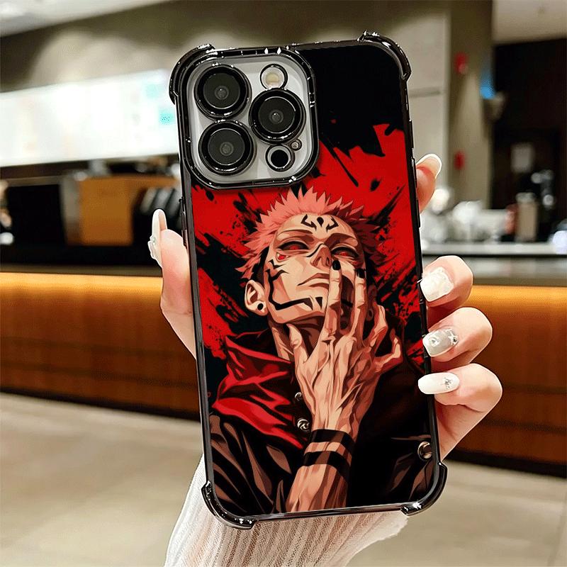 Anime Itadori Yuji JUJUSU Soft Phone Case For iPhone 15 16 17 Air 14 Pro Max 16E Plus 13 12 Mini Plating Anti-Fall Fundas