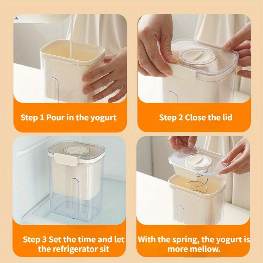 1PC Filtro per yogurt Separatore di siero di latte Macchina per yogurt multifunzionale Ciotola per yogurt fatta in casa Filtro di scarico dell'acqua refrigerata