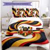 Set Biancheria da Letto Stampata Calcio Belgio 3 Pezzi Copriletto Traspirante Accogliente come Regalo per Inaugurazione Casa o Festa