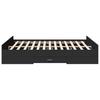 Bed Frame with Drawers Black 150 x 200 cm Engineered Wood